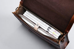 Leather Mens Cool Messengers Bag Large Briefcase Work Bag Business Bag Laptop Bag for men