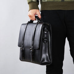 Leather Mens Cool Messengers Bag Large Briefcase Work Bag Business Bag Laptop Bag for men