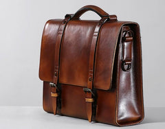 Leather Mens Cool Messengers Bag Large Briefcase Work Bag Business Bag Laptop Bag for men