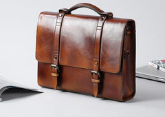 Leather Mens Cool Messengers Bag Large Briefcase Work Bag Business Bag Laptop Bag for men