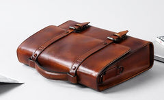Leather Mens Cool Messengers Bag Large Briefcase Work Bag Business Bag Laptop Bag for men
