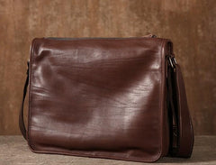 Coffee Leather Mens Cool Shoulder Bag Messenger Bags  for men
