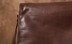 Coffee Leather Mens Cool Shoulder Bag Messenger Bags  for men
