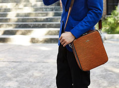 Cool Leather Mens Small Shoulder Bag Messenger Bags for men