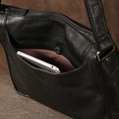 Coffee Leather Mens Cool Shoulder Bag Messenger Bags  for men