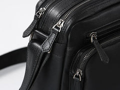 Genuine Leather Mens Cool Small Shoulder Bags Messenger Bag Bike Bag Cycling Bag for men