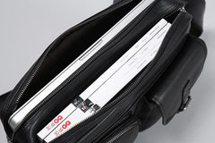 Genuine Leather Mens Cool Small Shoulder Bags Messenger Bag Bike Bag Cycling Bag for men