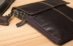 Genuine Leather Mens Cool Small Shoulder Bag Purse Messenger Bag Crossbody Bag for Men