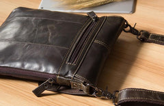 Genuine Leather Mens Cool Small Shoulder Bag Purse Messenger Bag Crossbody Bag for Men