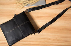 Genuine Leather Mens Cool Small Shoulder Bag Purse Messenger Bag Crossbody Bag for Men