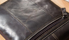 Genuine Leather Mens Cool Small Shoulder Bag Purse Messenger Bag Crossbody Bag for Men