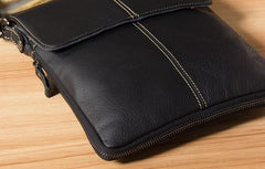Genuine Leather Mens Cool Small Shoulder Bag Purse Messenger Bag Crossbody Bag for Men