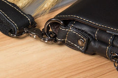 Genuine Leather Mens Cool Small Shoulder Bag Purse Messenger Bag Crossbody Bag for Men