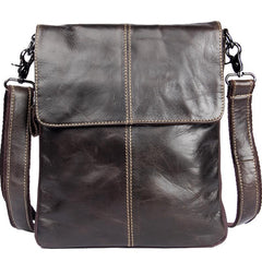 Genuine Leather Mens Cool Small Shoulder Bag Purse Messenger Bag Crossbody Bag for Men