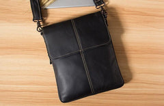 Genuine Leather Mens Cool Small Shoulder Bag Purse Messenger Bag Crossbody Bag for Men