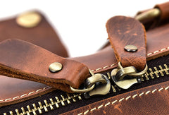 Genuine Leather Mens Cool Vintage Brown Weekender Bag Travel Bag Duffle Bags Overnight Bag Holdall Bag for men