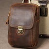 Leather Belt Pouch Mens Small Cases Waist Bag Hip Pack Belt Bag for Men