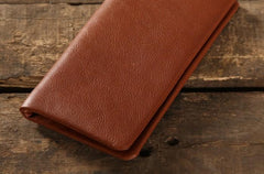 Genuine Leather Mens Soft Cool Long Leather Wallet Men Card Wallet Bifold for Men