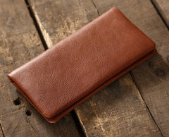 Genuine Leather Mens Soft Cool Long Leather Wallet Men Card Wallet Bifold for Men