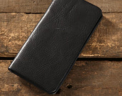 Genuine Leather Mens Soft Cool Long Leather Wallet Men Card Wallet Bifold for Men