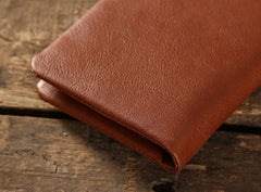 Genuine Leather Mens Soft Cool Long Leather Wallet Men Card Wallet Bifold for Men