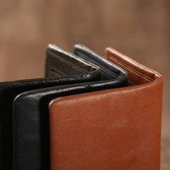 Genuine Leather Mens Soft Cool Long Leather Wallet Men Card Wallet Bifold for Men