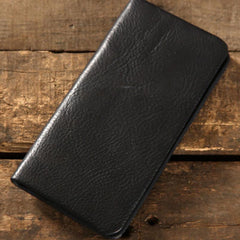 Genuine Leather Mens Soft Cool Long Leather Wallet Men Card Wallet Bifold for Men