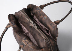 Cool Leather Mens Travel Bag Shoulder Bag Handbags Weekender Bag for Men
