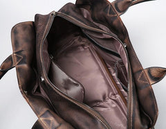 Cool Leather Mens Travel Bag Shoulder Bag Handbags Weekender Bag for Men