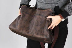 Cool Leather Mens Travel Bag Shoulder Bag Handbags Weekender Bag for Men