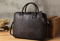 Vintage Leather Mens Brown Briefcase Work Bag Laptop Bag Business Bag for Men