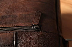 Vintage Leather Mens Brown Briefcase Work Bag Laptop Bag Business Bag for Men