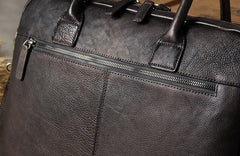 Vintage Leather Mens Brown Briefcase Work Bag Laptop Bag Business Bag for Men