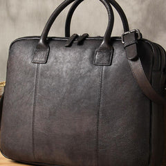 Vintage Leather Mens Brown Briefcase Work Bag Laptop Bag Business Bag for Men