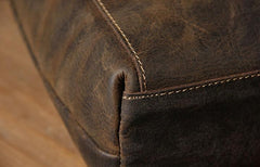 Vintage Leather Mens Coffee Briefcase Shoulder Bag Work Bag Laptop Bag Business Bag for Men