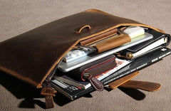 Leather Mens Vintage Briefcase Handbag Work Bag Business Bag Laptop Bag for men