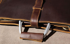 Leather Mens Vintage Briefcase Handbag Work Bag Business Bag Laptop Bag for men