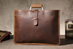 Leather Mens Vintage Briefcase Handbag Work Bag Business Bag Laptop Bag for men