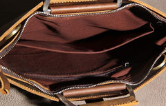 Leather Mens Vintage Briefcase Handbag Work Bag Business Bag Laptop Bag for men
