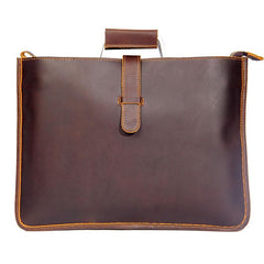 Leather Mens Vintage Briefcase Handbag Work Bag Business Bag Laptop Bag for men