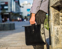Leather Mens Vintage Briefcase Handbag Work Bag Business Bag Laptop Bag for men