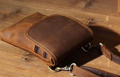 Leather Belt Pouch Mens Small Cases Waist Bag Belt Bag Shoulder Bags for Men