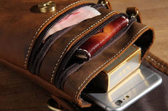 Leather Belt Pouch Mens Small Cases Waist Bag Belt Bag Shoulder Bags for Men