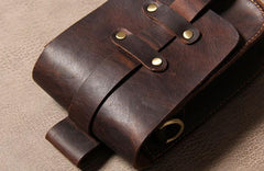 Leather Belt Pouch Mens Small Cases Waist Bag Belt Bags Shoulder Bag for Men