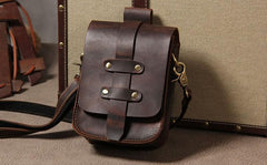 Leather Belt Pouch Mens Small Cases Waist Bag Belt Bags Shoulder Bag for Men