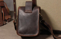 Leather Belt Pouch Mens Small Cases Waist Bag Belt Bags Shoulder Bag for Men