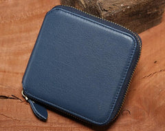 Leather Mens Zipper Cool billfold Leather Wallet Men Small Wallets Bifold for Men