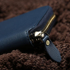 Leather Mens Zipper Cool billfold Leather Wallet Men Small Wallets Bifold for Men