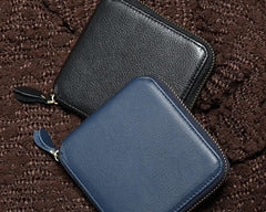 Leather Mens Zipper Cool billfold Leather Wallet Men Small Wallets Bifold for Men