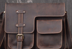 Genuine Leather Messenger Bag Cross Body Cool Chest Bag Sling Bag Travel Bag Hiking Bag For Men